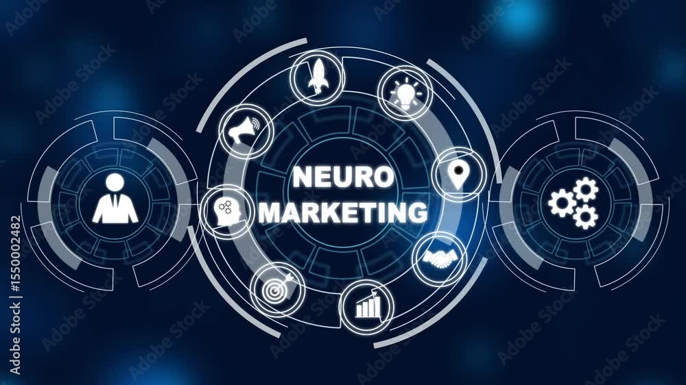 Neuromarketing. Sales and advertising marketing strategy concept. Business, Technology, Internet and networking concept. Digital technology background. Neuromarketing. Sales and advertising marketing strategy concept. Business, Technology, Internet and networking concept. Digital technology background.