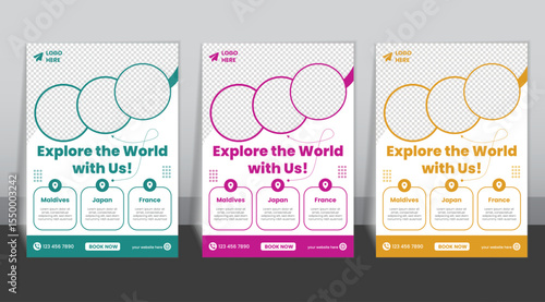 Travel Promotion Flyer – Editable Vector Template for Travel Business

