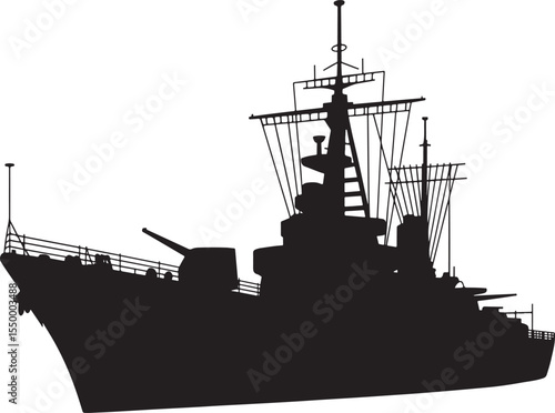 black silhouette warship on white background clip art preview