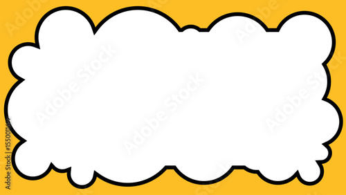 Moldura núvem laranja