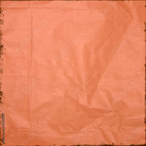 Wallpaper Mural Vintage orange crumpled paper texture with soft folds, subtle dotted pattern, and distressed worn edges, ideal for scrapbooking, invitations, overlays, posters, and retro graphic projects. Torontodigital.ca