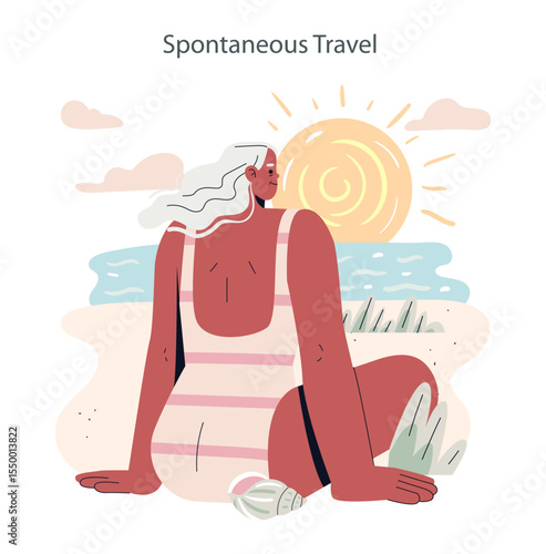 Silver Society. Flat Vector Illustration