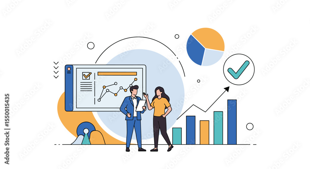 Naklejka premium Data Analysis and Business Strategy to Improve Overall Performance