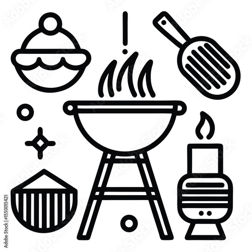 some necessary icon design set vector art 