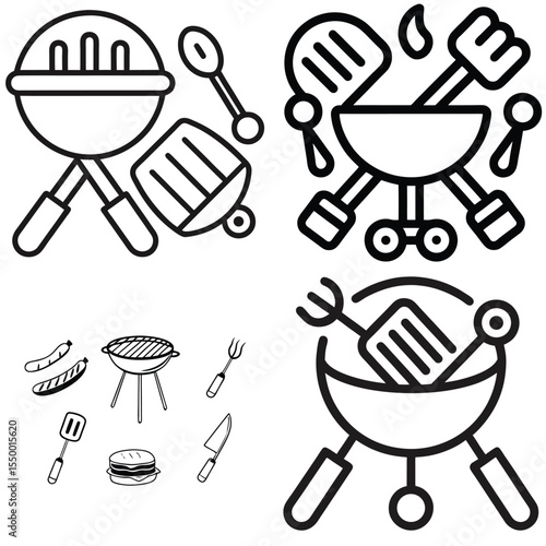 some necessary icon design set vector art 