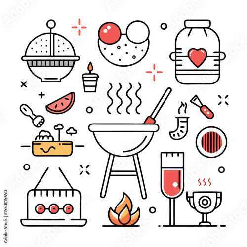 some necessary icon design set vector art 