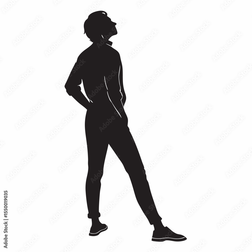 A captivating vector illustration of a young woman's dancing silhouette in black, elegantly posing to highlight her figure and beauty A captivating vector illustration of a young woman's dancing silhouette in black, elegantly posing to highlight her figure and beauty