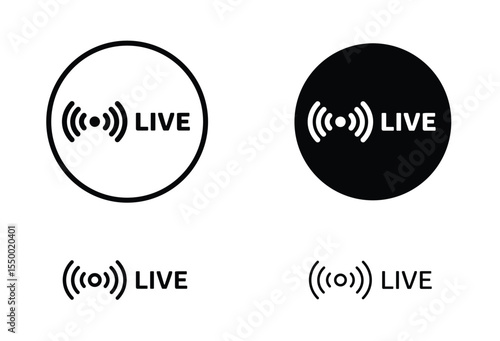 Live icon stock illustration
