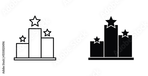 Podium with stars icon