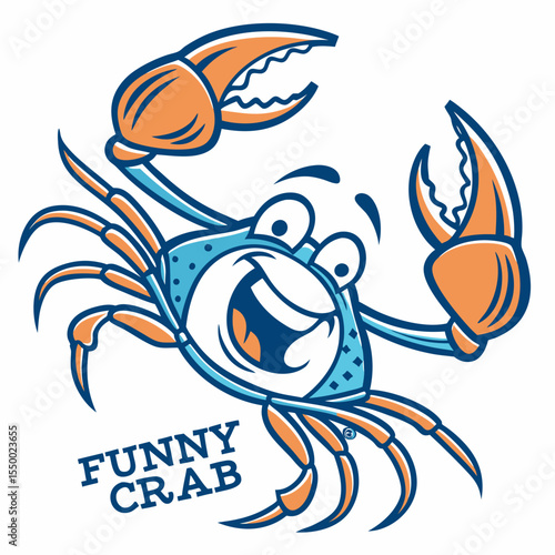 Funny Crab Vector – Cute Cartoon Sea Creature |
Smiling Crab Illustration – Playful Ocean Character | 
Silly Crab Vector – Adorable Beach Animal Drawing