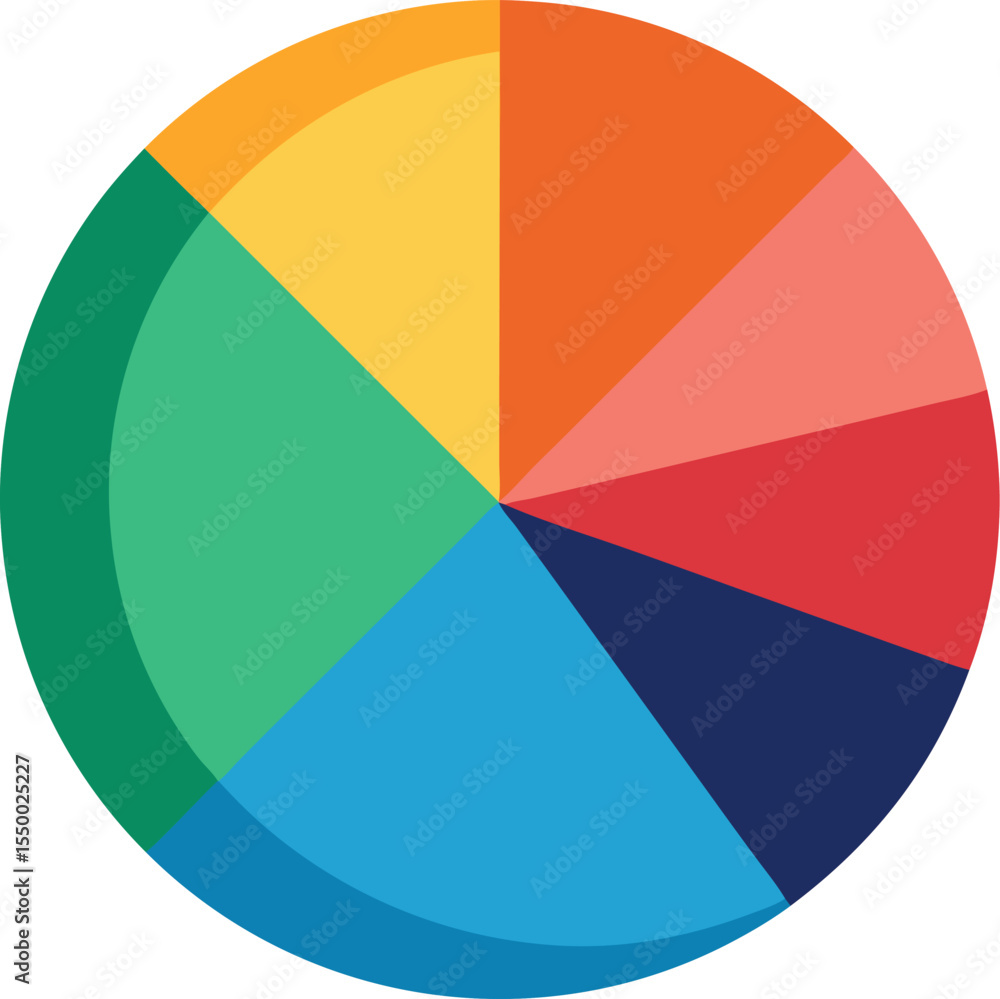 Fototapeta premium colorful pie chart