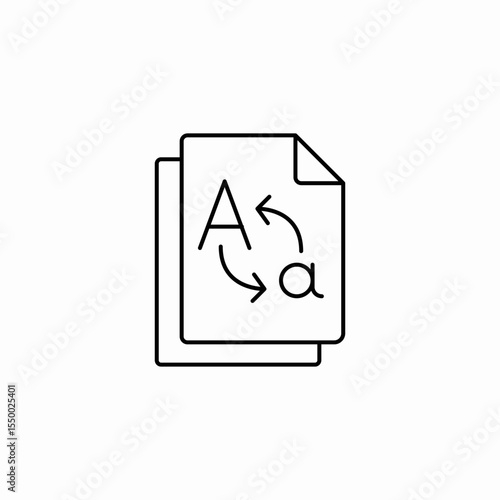 language translation documents icon sign vector