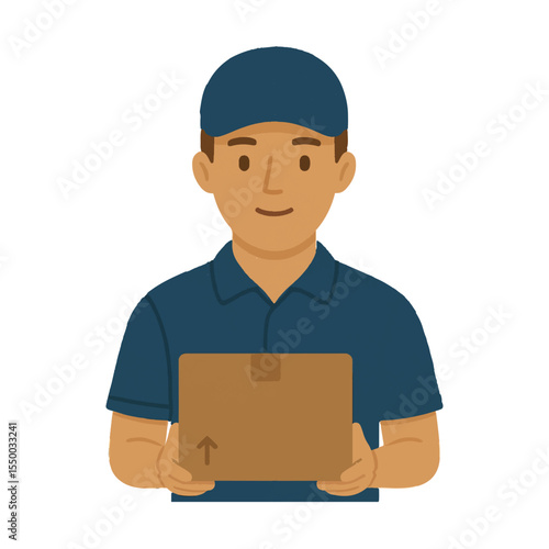 courier profession vector icon on white background
Vector man profession on white background
