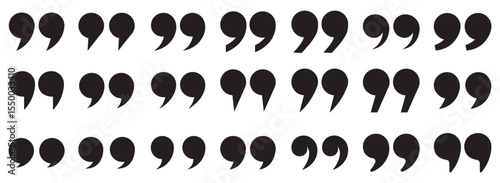 Quote icon vector illustration. Quotation mark sign and symbol. Set of quote mark . Quotation mark icon collection on white background. double quotation vector symbol. 
