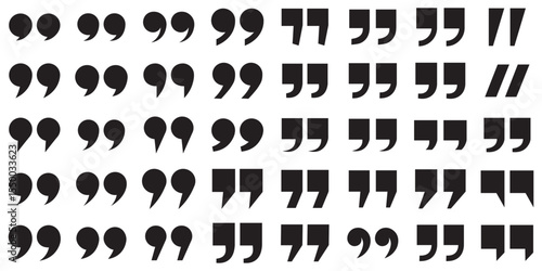 Quote icon vector illustration. Quotation mark sign and symbol. Set of quote mark . Quotation mark icon collection on white background. double quotation vector symbol. 