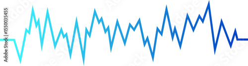 Abstract Blue Waveform Dynamic Data Visualization Graphic