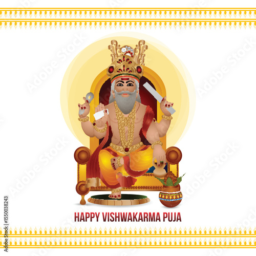 Vishwakarma puja day celebration for vishwakarma hindu god
