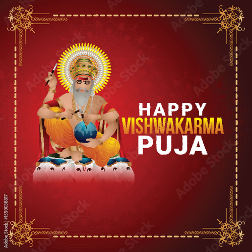 Vishwakarma puja day celebration for vishwakarma hindu god