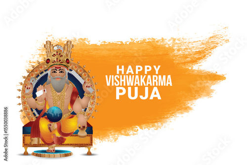 Vishwakarma puja day celebration for vishwakarma hindu god