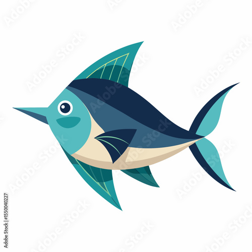 Simple Oscar Fish Line Art Icon