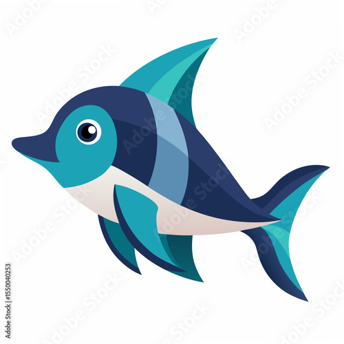 Clean Oscar Fish Clipart Graphic