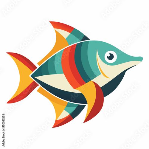 Minimal Parrotfish Vector Illustration