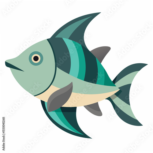 Modern Oscar Fish Design Element