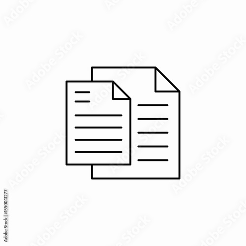 document with folds icon sign vector