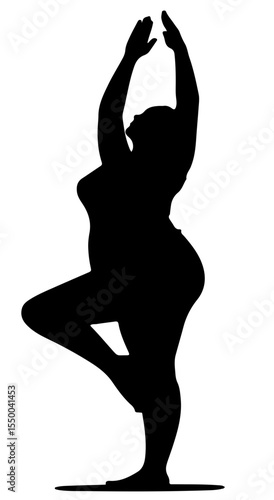 silhouette of a woman doing yoga