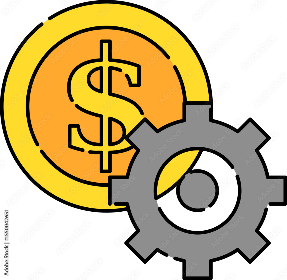 Obraz premium Financial Gear Optimizing Money Management Through Strategic Planning