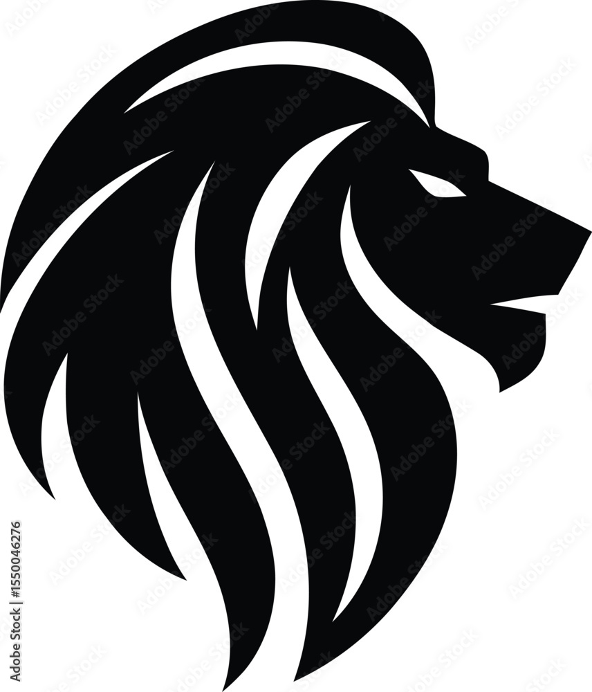 Obraz premium Lion Logo Design Symbol of Strength and Majesty
