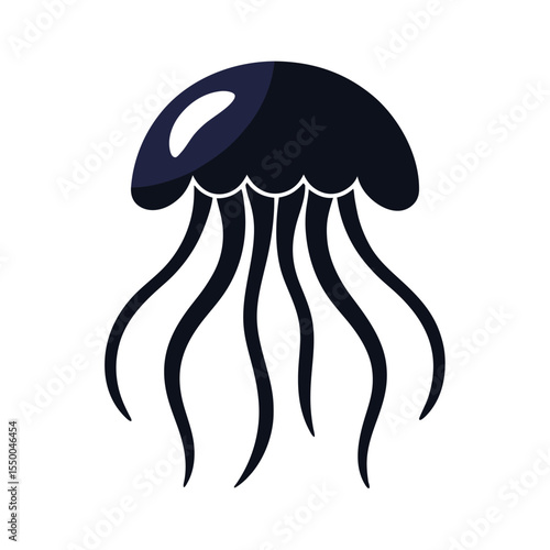 jellyfish logo on black background