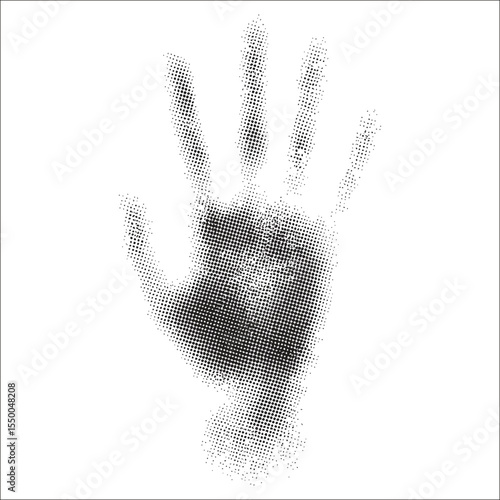 Hand Impression: An isolated hand impression in a monochromatic composition, evokes themes of identity, presence, and the human touch.