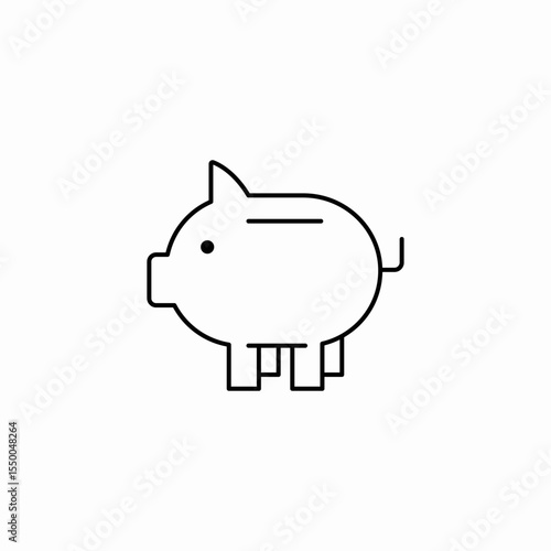 piggy bank savings icon sign vector