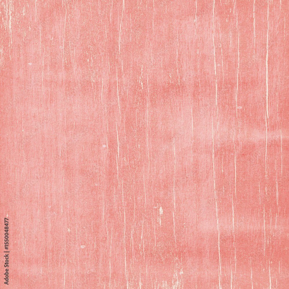 Fototapeta premium Soft pink grunge texture with vertical distressed streaks, worn vintage shading, and subtle fabric-like patterns, ideal for posters, invitations, scrapbooking, overlays, and creative design projects.