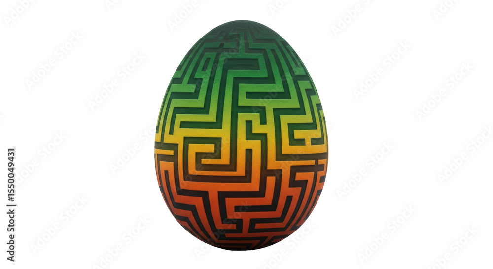 Isolated easter egg maze Isolated easter egg maze