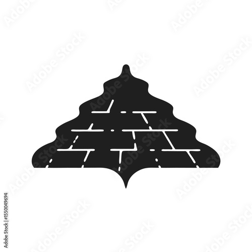 silhouette pavement texture doodle logo.