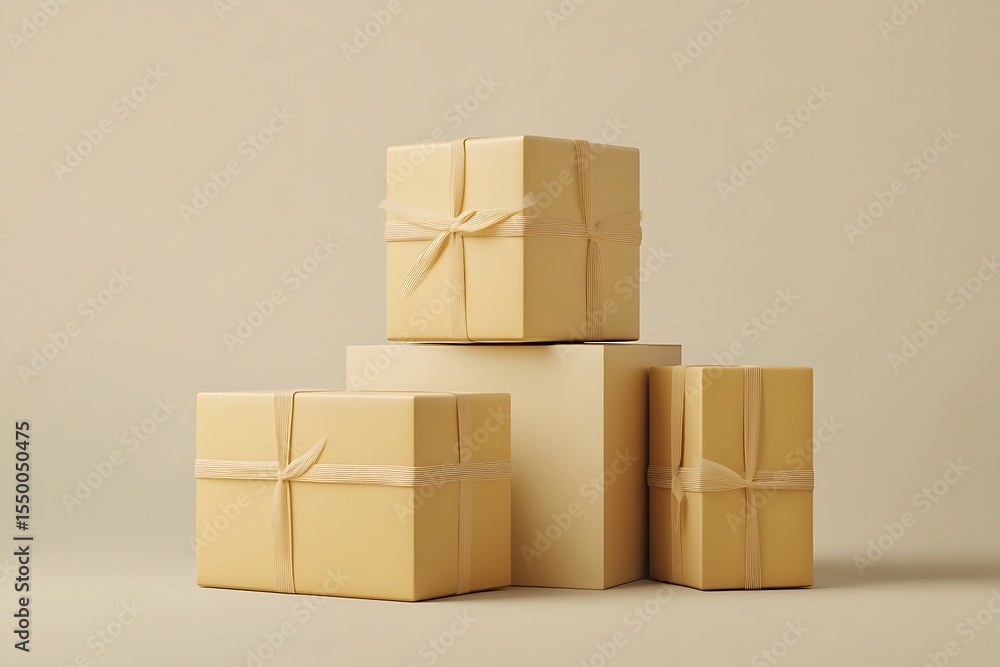 Obraz premium White box mockup on white background. 3d rendering illustration.