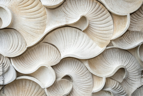 Intricate Stone Carving A Detailed Architectural Relief