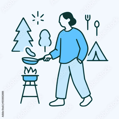 Flat Lifestyle Character Illustration Set