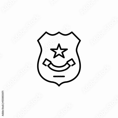 .police badgejpg icon sign vector