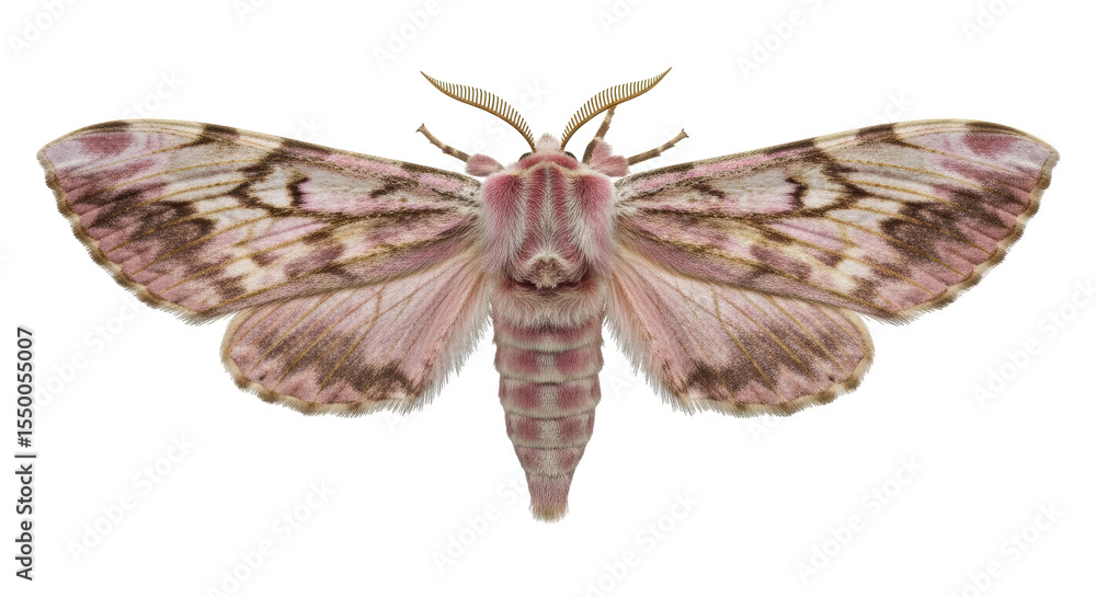 Fotografie Isolated Pink Moth