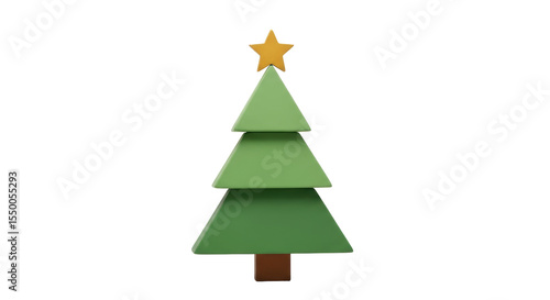 Isolated Cartoon Christmas Tree