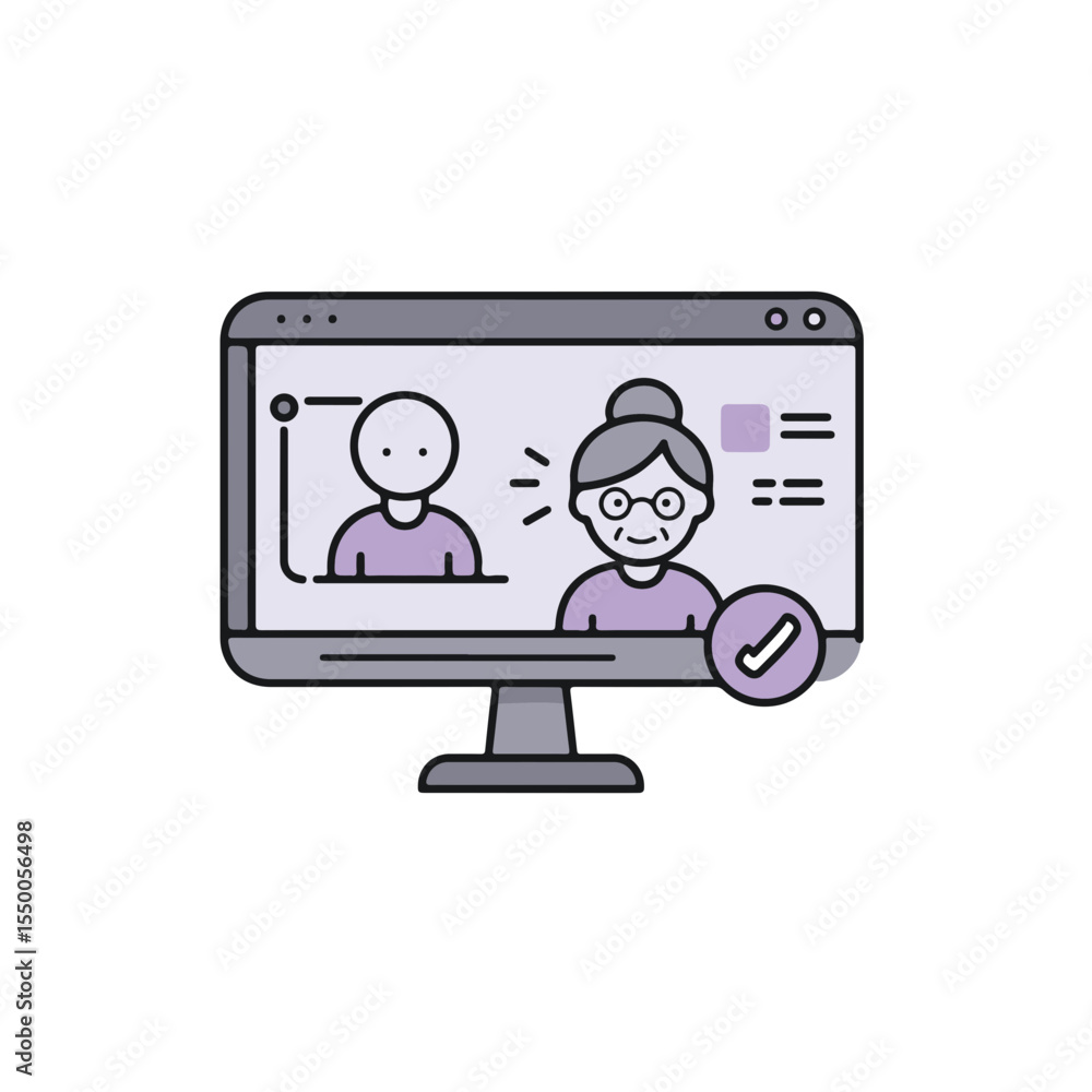 Online Consultation with Doctor Illustration Online Consultation with Doctor Illustration