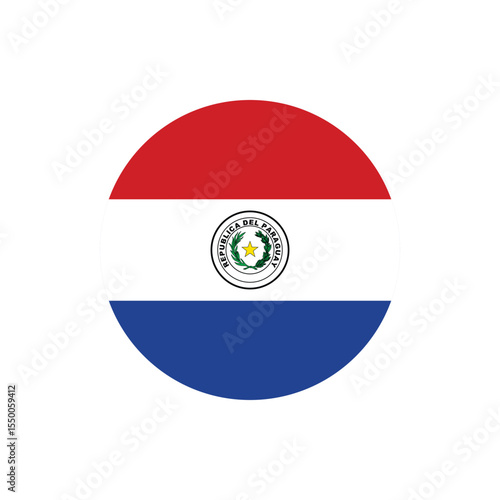 Paraguay Flag Button, Round Paraguay flag icon, Paraguay flag badge Vector Free Download Paraguay Flag Button, Round Paraguay flag icon, Paraguay flag badge Vector - GFXLoad
