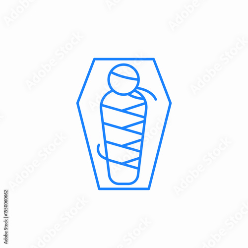 ancient mummy icon sign vector