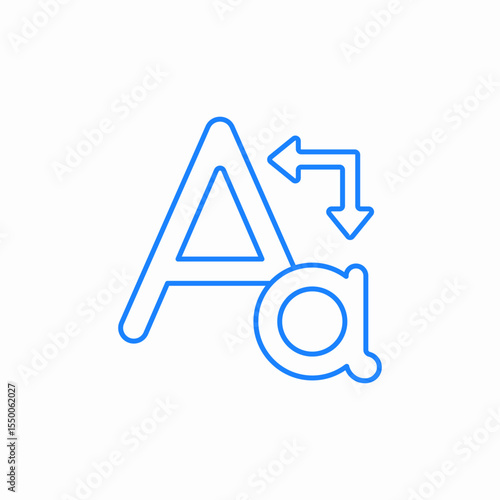 change fornts icon sign vector