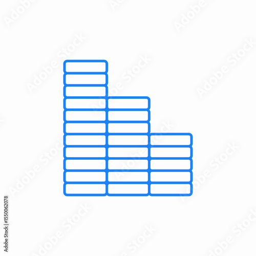 chart data icon sign vector
