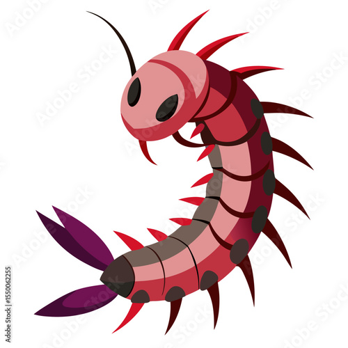 vector illustration of a cartoon worm