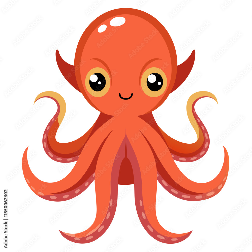 Obraz premium octopus cartoon character